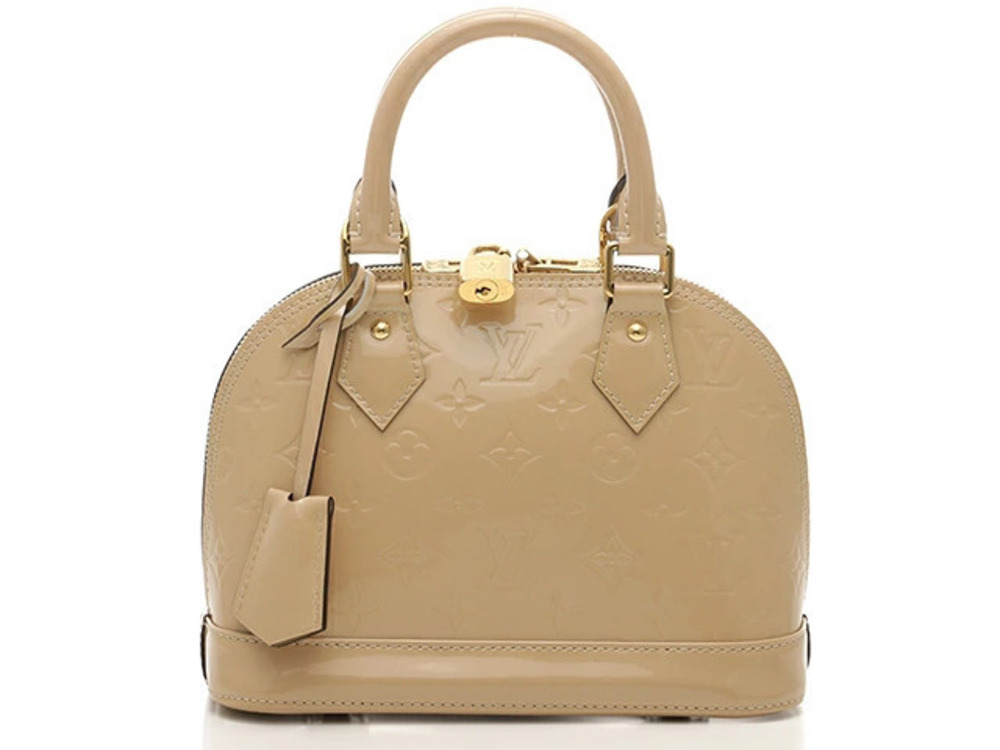 LOUIS VUITTON Alma Shoulder Bag Vernis Dune Brown